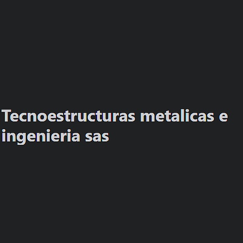 Tecnoestructuras metalicas