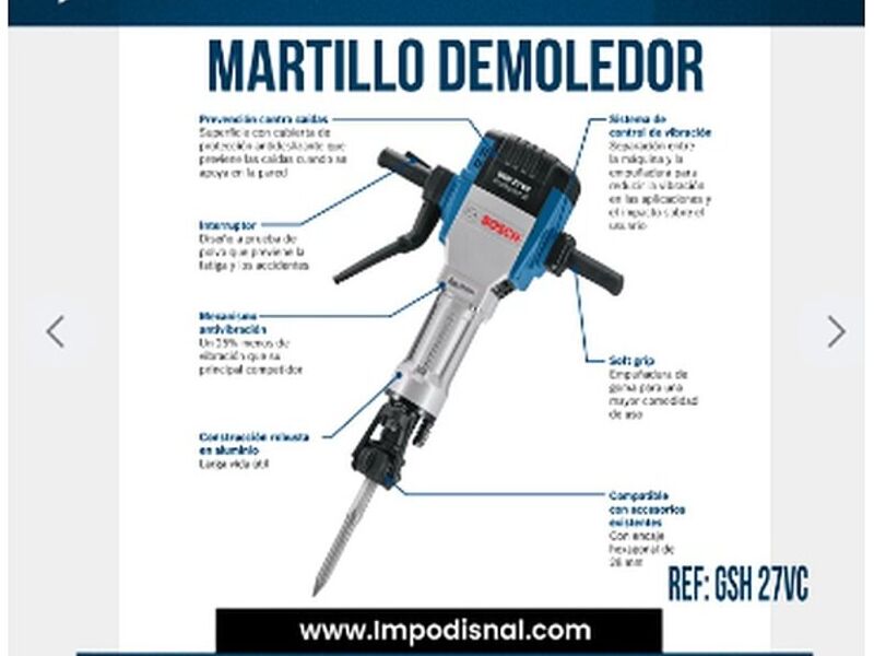 Martillo Bosch demoledor Colombia